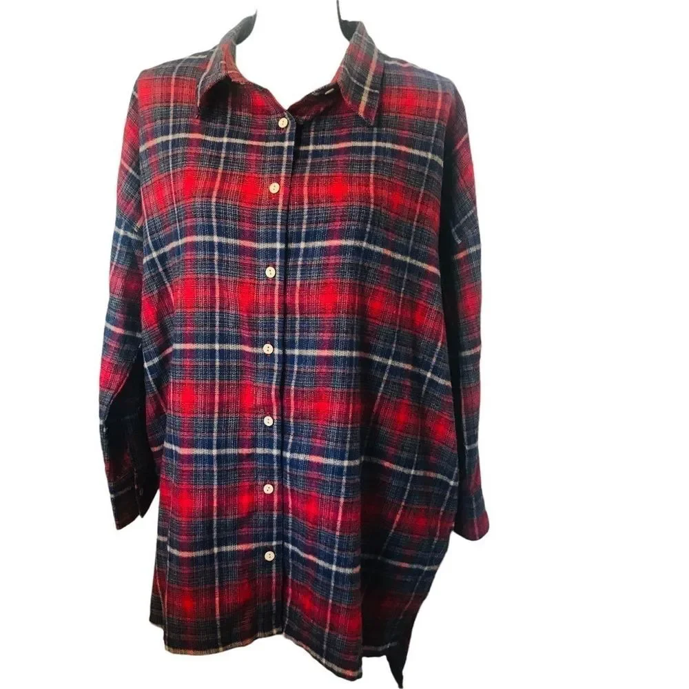 PEACH LOVE CALIFORNIA long sleeve flannel jacket shacket pockets. Size‎ small